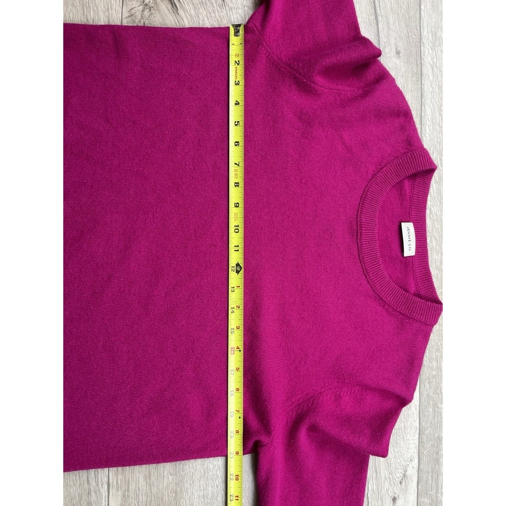 Jennie Liu Sweater Women's XL Pink 100% Cashmere Crewneck Pullover Knit - Picture 6 of 10